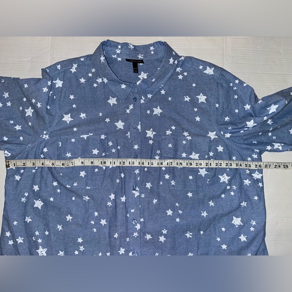 Blue Button Down Shirt with Stars - Picture 9 of 15